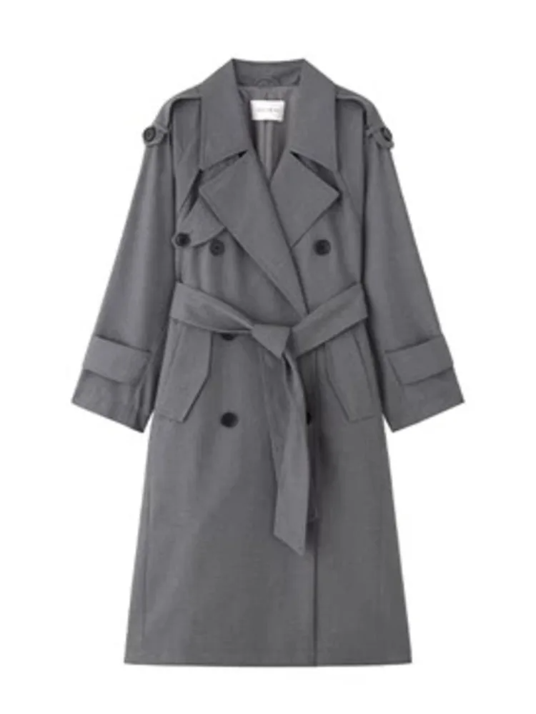 Gema gabardina oversize de color caqui