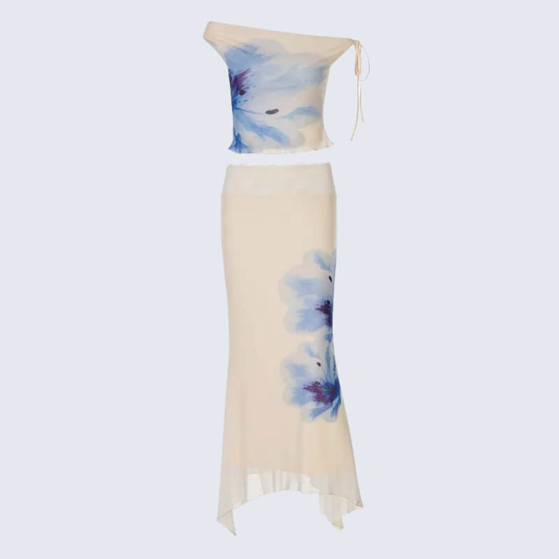 Conjunto de dos piezas con estampado floral