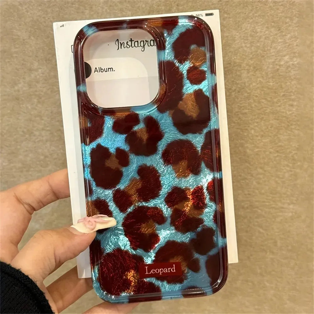 Funda para móvil con estampado de leopardo