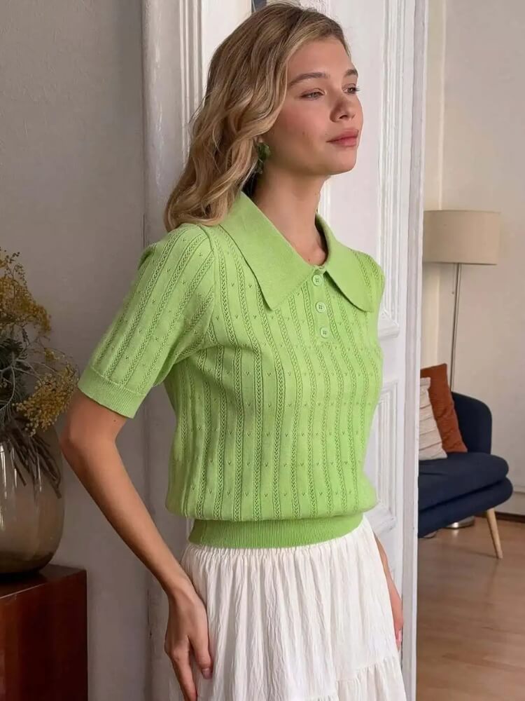 Jersey de polo de estilo preppy