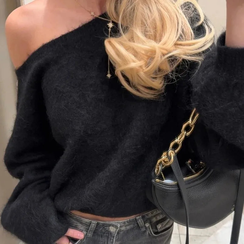 Jersey de felpa holgado para mujer