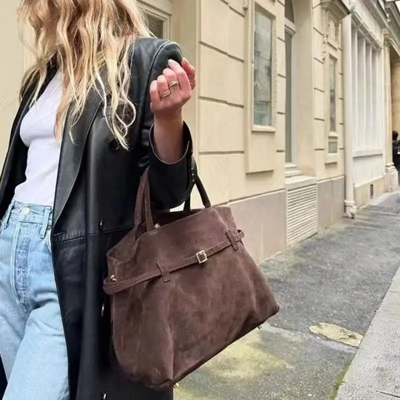 Bolso vintage marrón para mujer