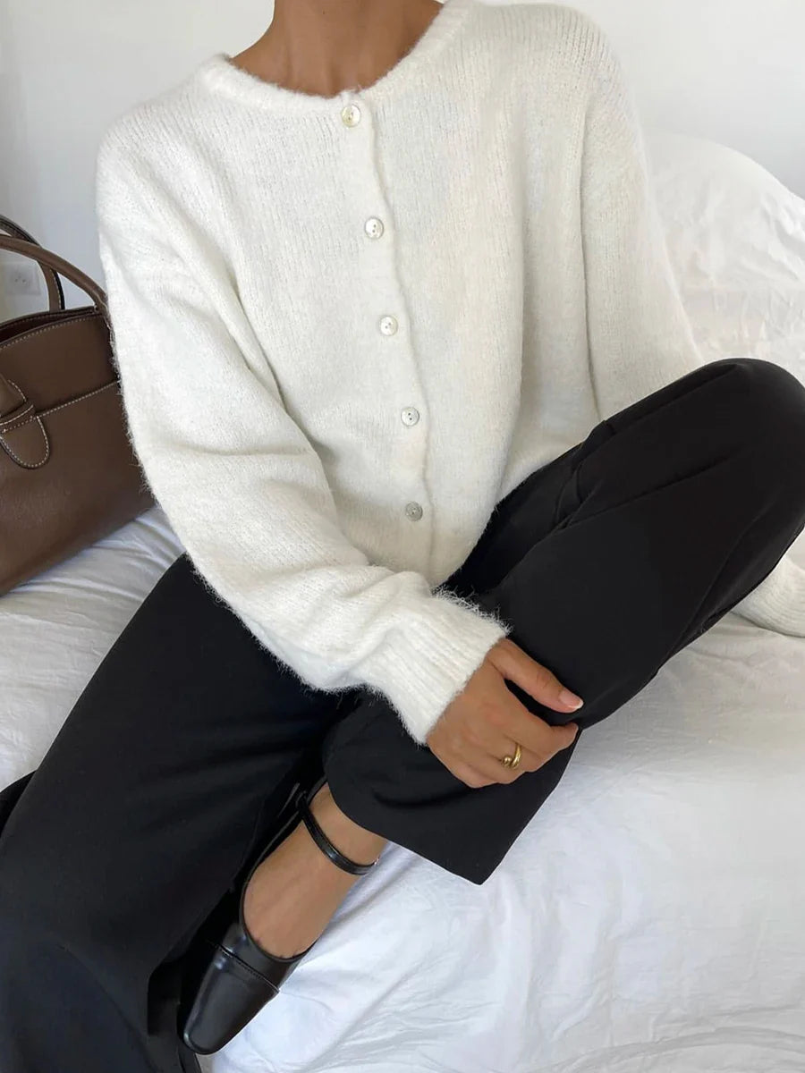 Cárdigan de punto suave para mujer