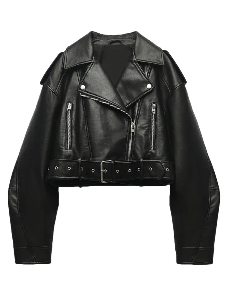 Chaqueta de cuero para mujer