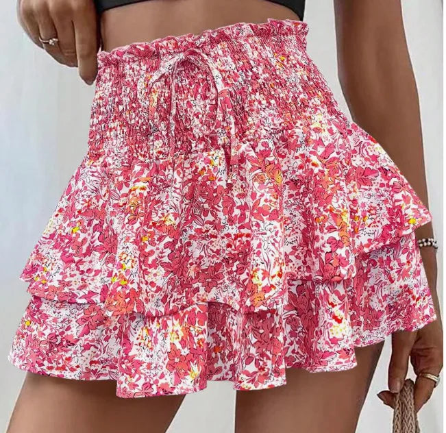 Falda-pantalón floral para mujer