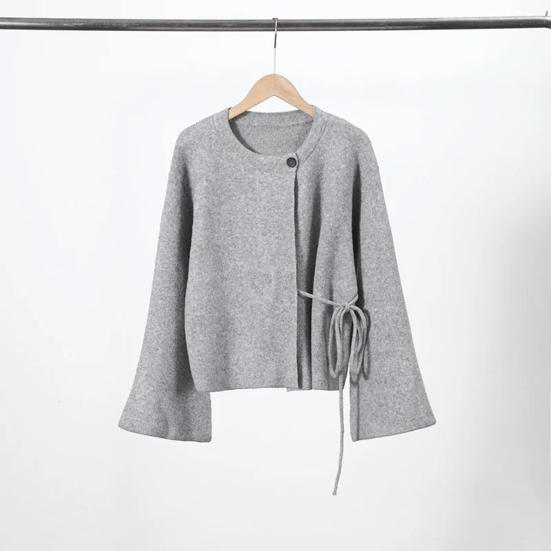 Cárdigan informal liso para mujer