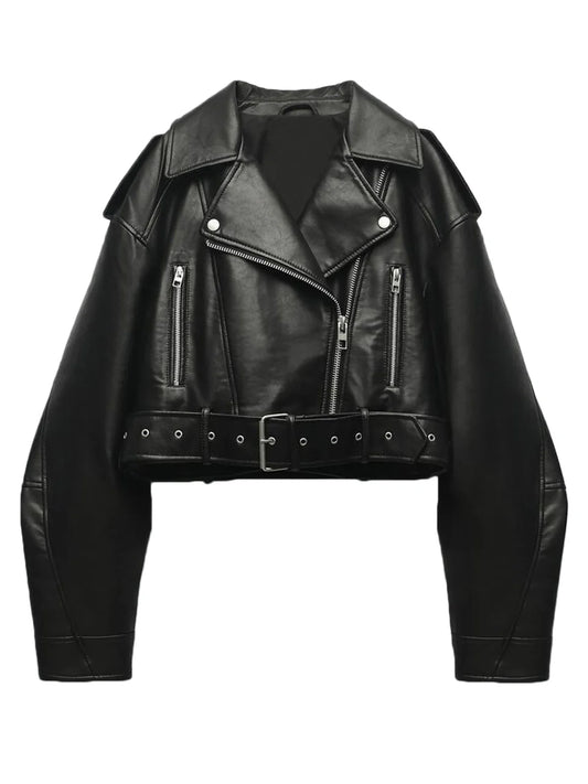 Chaqueta de cuero para mujer