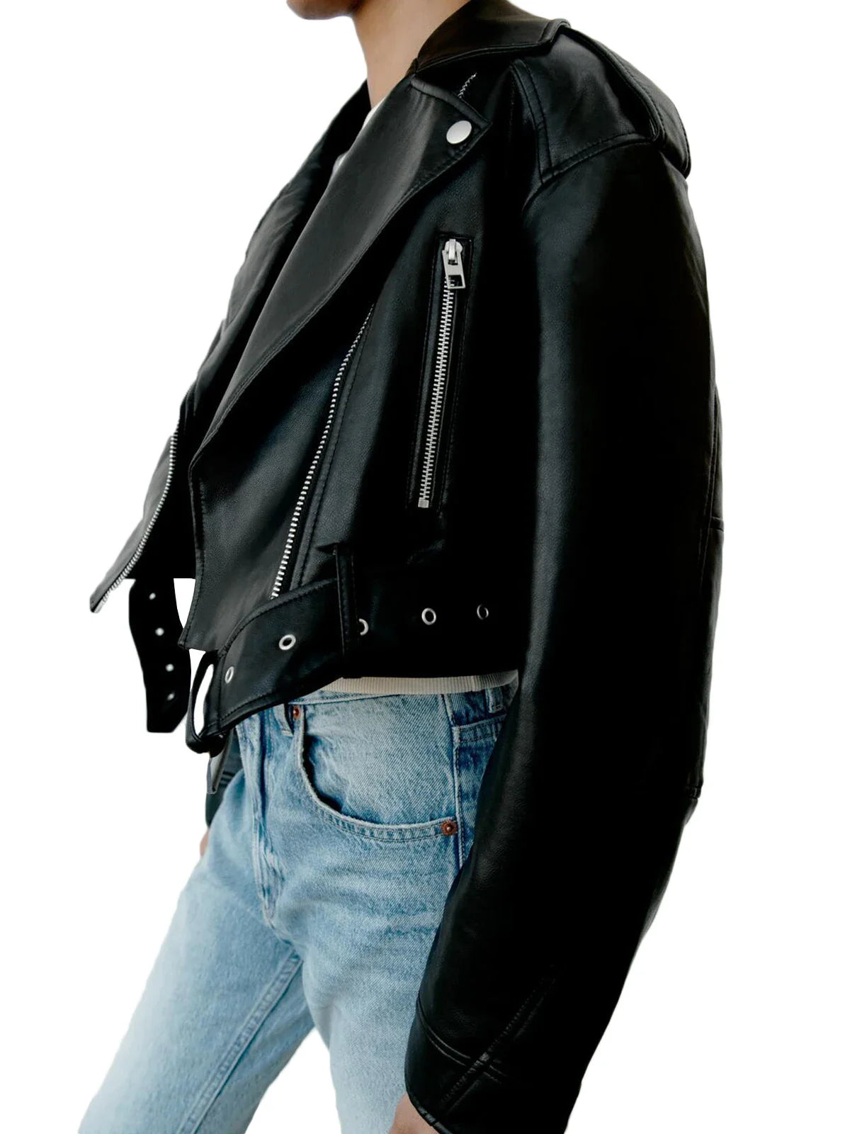 Chaqueta de cuero para mujer