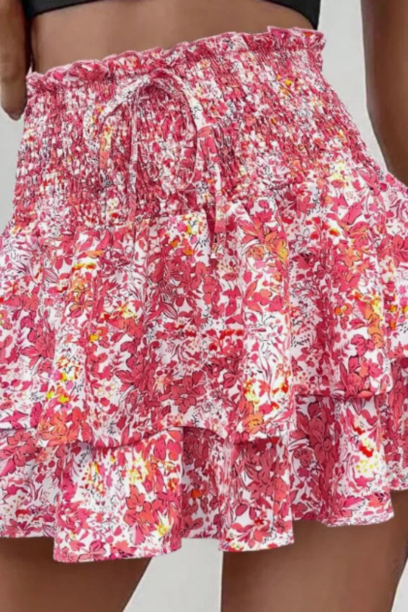 Falda-pantalón floral para mujer
