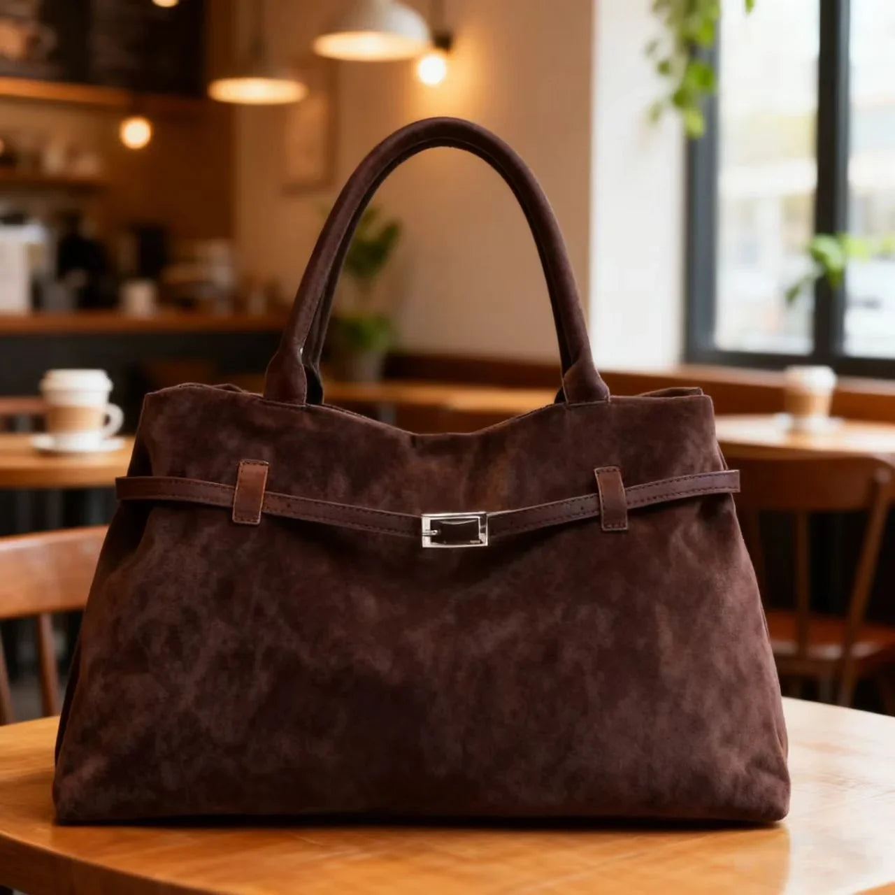 Bolso vintage marrón para mujer