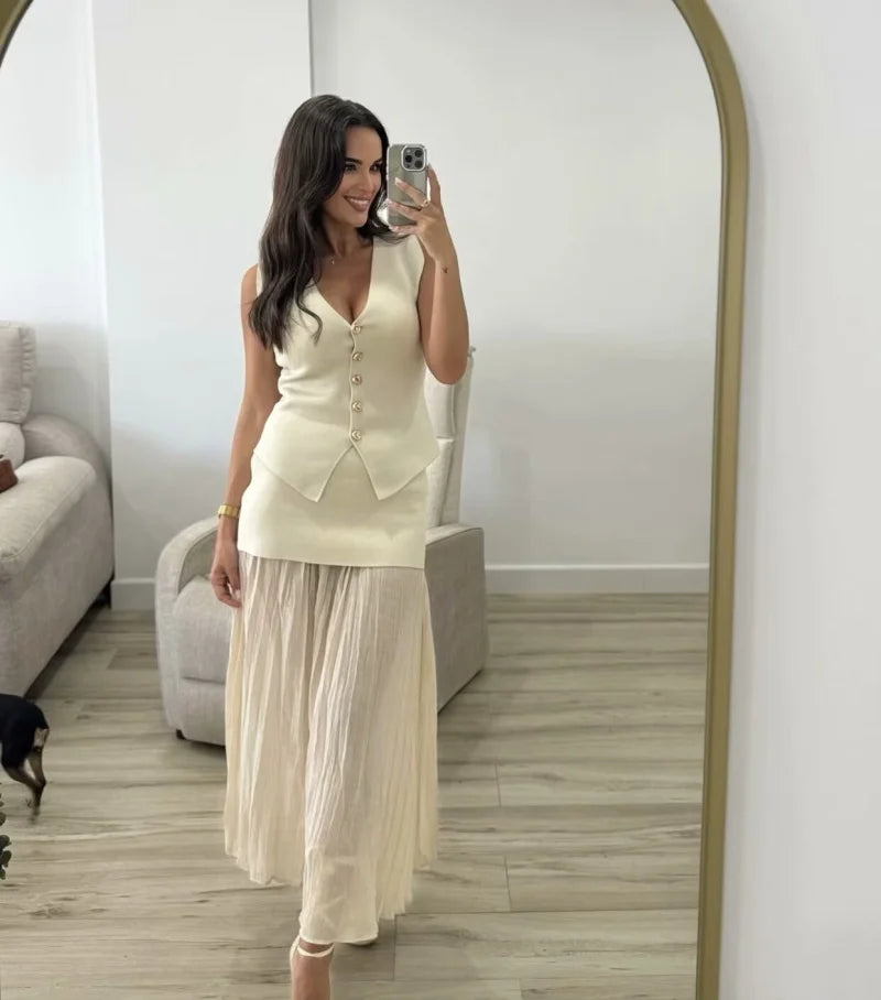 Chaleco de punto para mujer