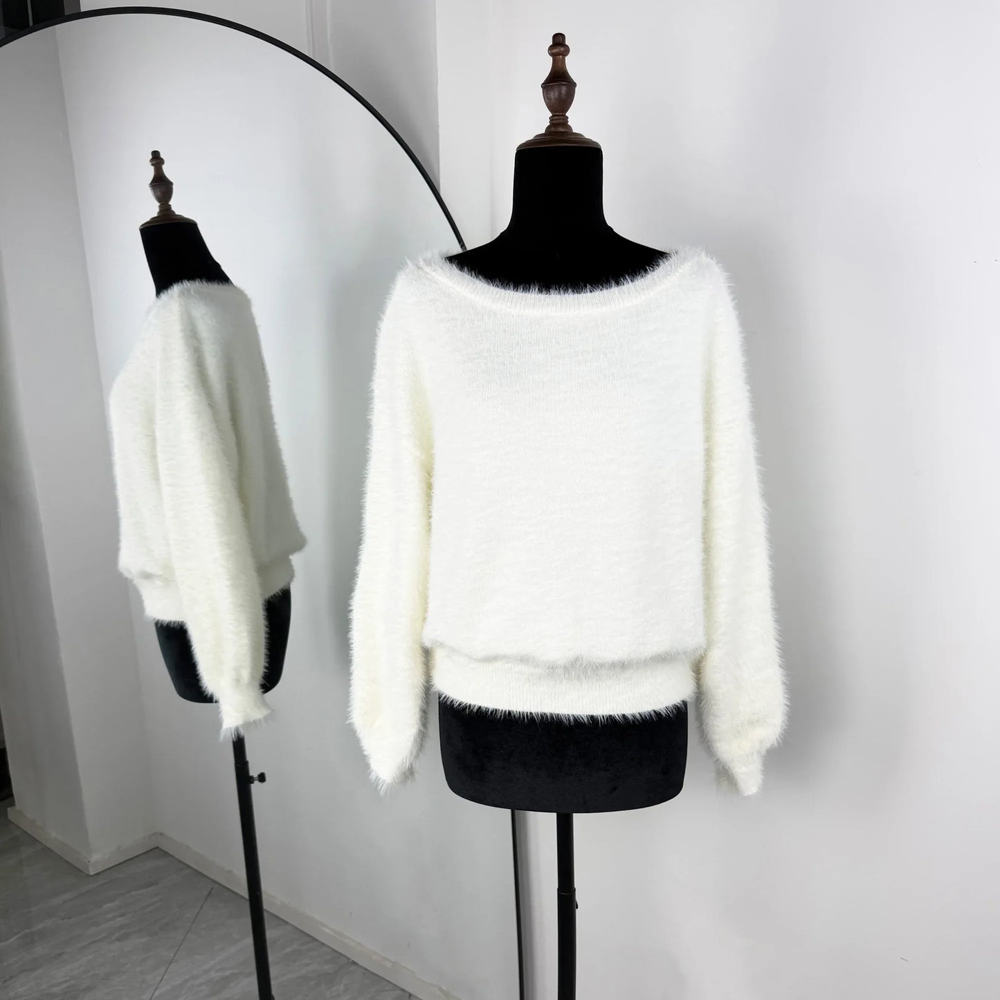 Jersey de felpa holgado para mujer