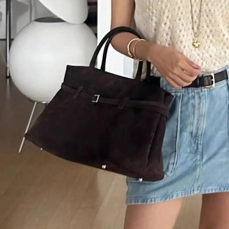 Bolso vintage marrón para mujer