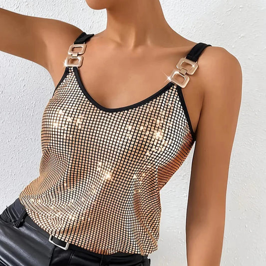 Top con brillos