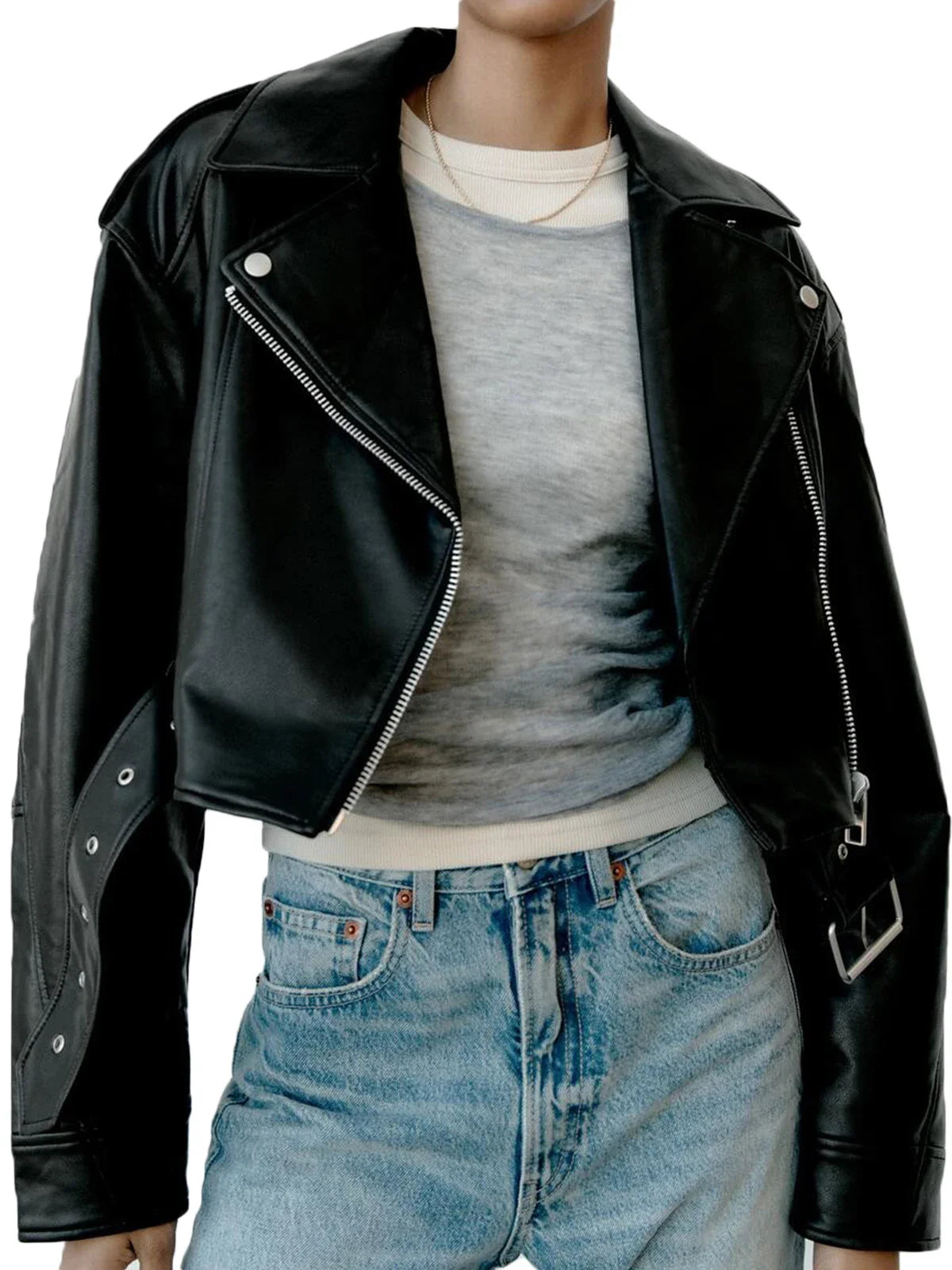 Chaqueta de cuero para mujer