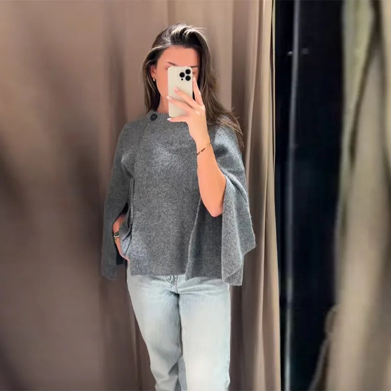 Cárdigan informal liso para mujer