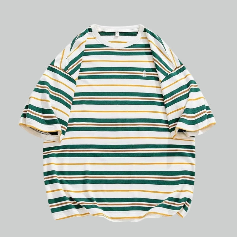 Camiseta oversize de rayas