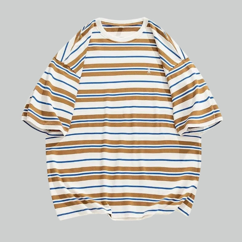 Camiseta oversize de rayas
