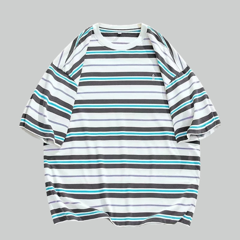 Camiseta oversize de rayas