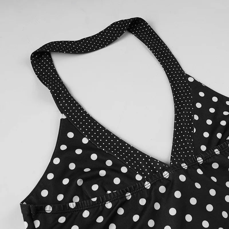Top halter de lunares