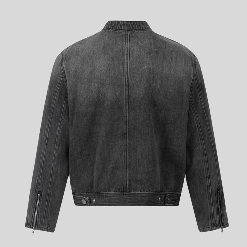 Chaqueta con cremallera lavada