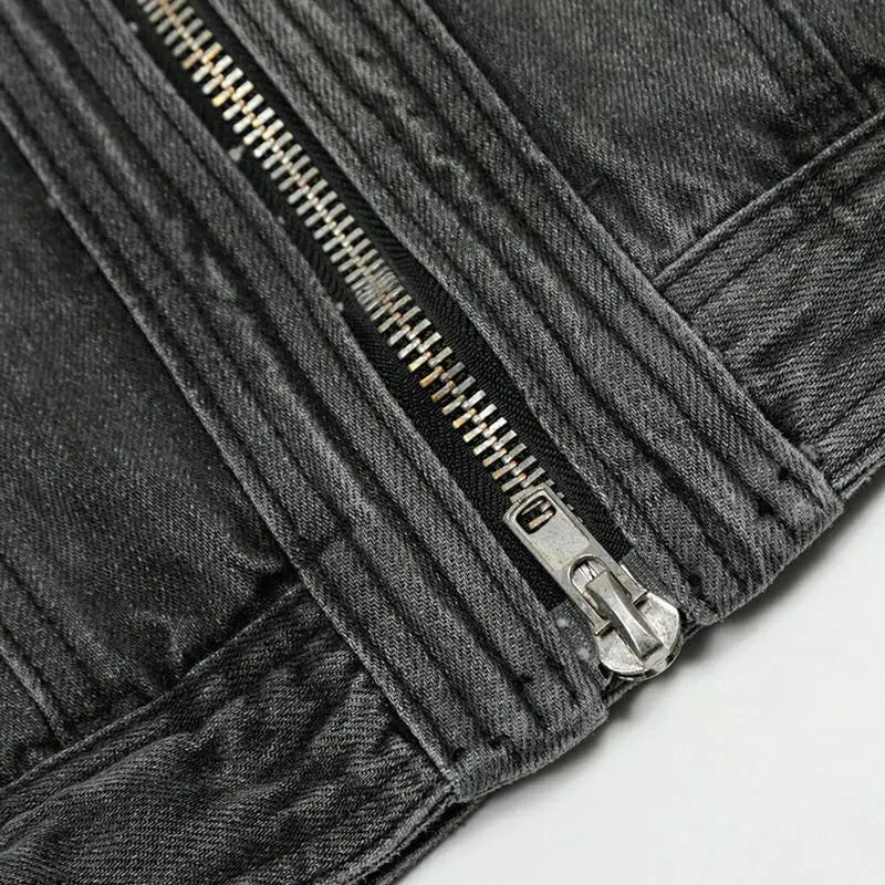 Chaqueta con cremallera lavada